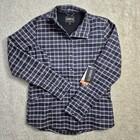 Kerrits Highlander Flannel Jacket Womens Medium Purple Plaid Equestrian Logo New