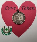 Love Token 1881 Seated Liberty Silver Dime Initials P   A  V 