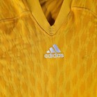 Adidas Football Practice Jersey Men Medium Gold Yellow Ribbed Padded Compression
