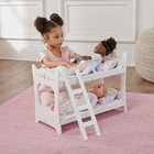 Badger Basket Doll Bunk Bed With Ladder And Bedding     Stylish White   Rose