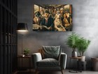 Dog Train Canvas Art Vintage Dog Portrait Print Framed Rolled Wall Decor