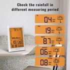 Wireless Rain Gauge Digital Display Rain Collector Thermometer Self-emptying