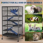 6 Tier Metal Critter Chew-proof Mink Cage Ferret Hutch Chinchilla Mice Squirrel