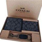 Coach Men s 3 In 1 Wallet Boxed Gift Set In Signature Canvas Black black