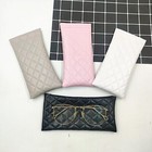 8pcs Portable Leather Sunglasses Case Soft with 8 Glasses Cleaning Cloths
