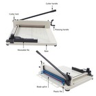 Heavy Duty Guillotine Paper Cutter - 17  Commercial Metal Base A3 a4 Trimmer