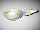 Vintage Porcelain Clip On Blue Parakeet Bird Parrot Realistic Ornament - No Clip