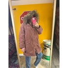 American Eagle Ae Women s Corduroy Long Parka Brown Coat jacket Fur