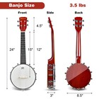 Sonart 24  4-string Banjo Ukulele Remo Drumhead Gig Bag For Kid Adult Beginner