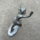 Pewter Figure Ice Skating Limited Edition  Signed  Bz Boobis 5 75  Tall Figurine