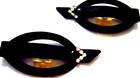 Vtg Pair Shoes Black Buckle Leather  velour For Heels Flats Evening Shoes