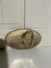 Vintage Silver Tone Oval Belt Buckle Western Floral Engraved Filigree Polished