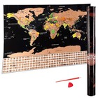 Scratch Off World And Usa Travel Map Xl Poster W Precision Scratch Tools 33     