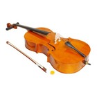 Us 4 4 Natural Brown Wood Basswood Cello W bridge  horse Tail Bow  rosin Gig Bag