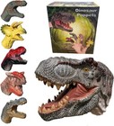 Dinosaur Hand Puppets  Dinosaur Toys Finger Puppets Soft Rubber 6 Pc Set New