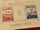 Zagreb 1942 Ww2 Wwii Nazi German 3rd Reich Croatian Croatia Souvenir Stamp Sheet