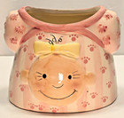 Napco Baby Girl Planter Pink Dress Ceramic 4 5  Vintage Nursery Decor