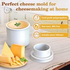 Large Cheese Mold Kit With Press For Homemade Cheese Making 2l Round Mold