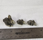Kirk Pewter Miniature Bunny Rabbit Lot Of 3 Signed Vintage
