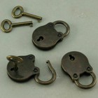 3   Old Vintage Antique Style Mini Padlocks Key Lock Bronze Retro Jewelry Lock H