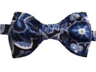 New Custom Mens Bow Tie Pre-tied Adjustable Blue navy Floral Handmade Bowtie