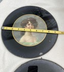 2 Antique Flue Cover Victorian Young Women Metal Frame 