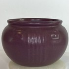 Vintage Roseville Pottery Vase  103 Burgundy Art Deco Style Ribbed 