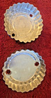 Set 2 Vintage Round Biscuit cookie Cutters Ridged Aluminum 3  Diameter