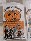 2 Vintage Halloween Paper Treat Candy Bags Witch Children