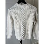 Abercrombie Kids Cable Knit Sweater Cream Off-white Pullover Size 9 10