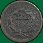 1851 Braided Hair Large Cent Extremely Fine Xf Coin  Corrosion  46497