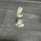 Pewter 70s Miniature Bunny Rabbit Figurine 1 5 In