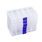 6 P Clear Jewelry Box Plastic Bead Storage Craft Container Earrings Organizer   