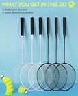 6 Shuttlecocks  Lightweight Badminton Set Of 6 For Outdoor Backyard Games