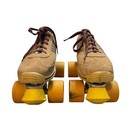 Vintage Chicago Roller Skates Women s 4 Brown Low Top Plates Yellow Wheels