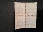 Gb Ke V11 Sg 314 Green red  1s  Overprinted  5  Piastres  Mnh  Block Of  4