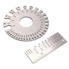 2pcs Sheet Metal Gauge Thickness Gage Wire Gauge Measuring Tool Stainless Steel