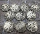 Peace Silver Dollars 1921-1935 Lot Of 10 Uncirculated 90  Silver Coin Mixed Year