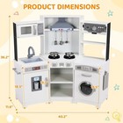 Kids Cooking Pretend Play Kitchen Set Wooden Corner Playset Toys With Utensils
