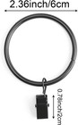 100 Pcs 2 Inch Curtain Rings With Clips window Clip On Curtain Rings Drapes Hook