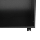 Mobile Wood Cabinet With Open Storage Shelves Printer Stand Office Furniture