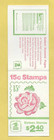 Stamp Booklet Us  Roses   15 Cent Stamps  16 Stamps In Booklet