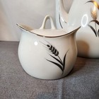 Noritake  silver Wheat  Teapot  Creamer And Sugar Set   Absolutely Beautiful