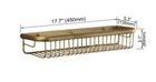 Bathroom Antique Brass Wall Mount Shower Shelf Caddy Basket Storage Aba083
