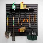 Jifram Easy Living 4 Ft  X 4 Ft  Or 8 Ft  X 2 Ft  Black Plastic Slat Wall