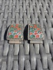 Vintage Sterling Silver Turquoise Watch Tips Southwestern Cluster Design