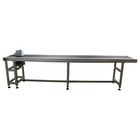 Commercial Electric Black Pvc Belt Conveyor 118  Length 19 6  Width 110v 120w