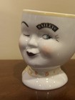 Vintage Baileys Irish Cream Yum Face Winking Eye Creamer Mug  Yellow Polka Dots