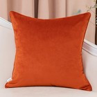 Orange Square Throw Pillow Cover Wavy Velvet Cushion Cover Modern Zippered Pi   