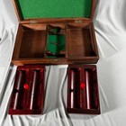 Vintage Wooden Poker Chip Box